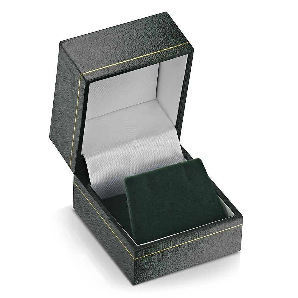 Sterling Silver Earring set with Emerald Gem Stone and Diamonds