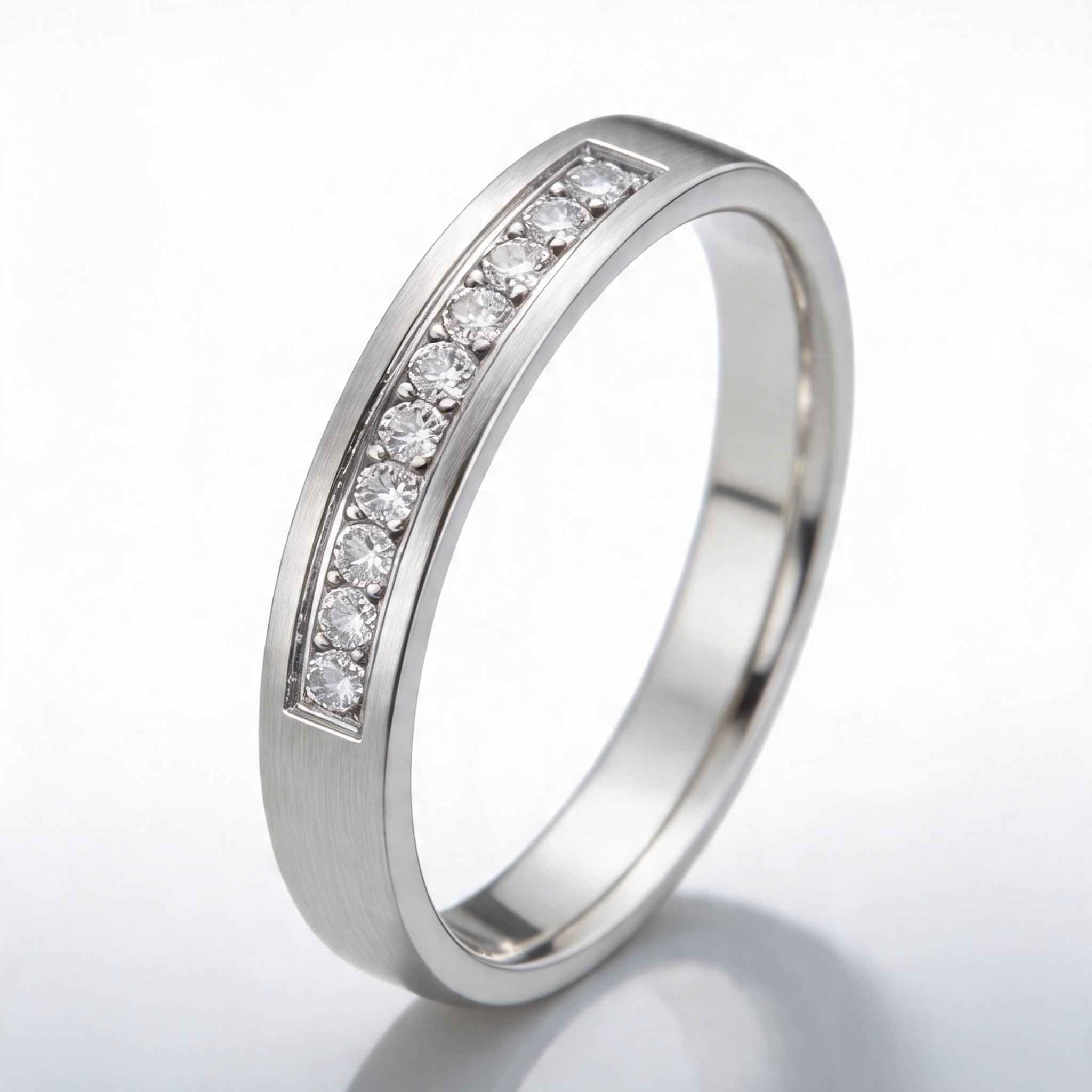 9ct White Gold Round 0.25 carat Diamond Eternity 3mm Wedding Ring