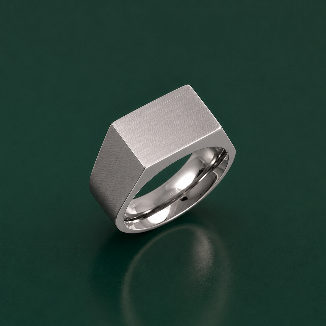 Titanium Matt 10mm Signet Ring