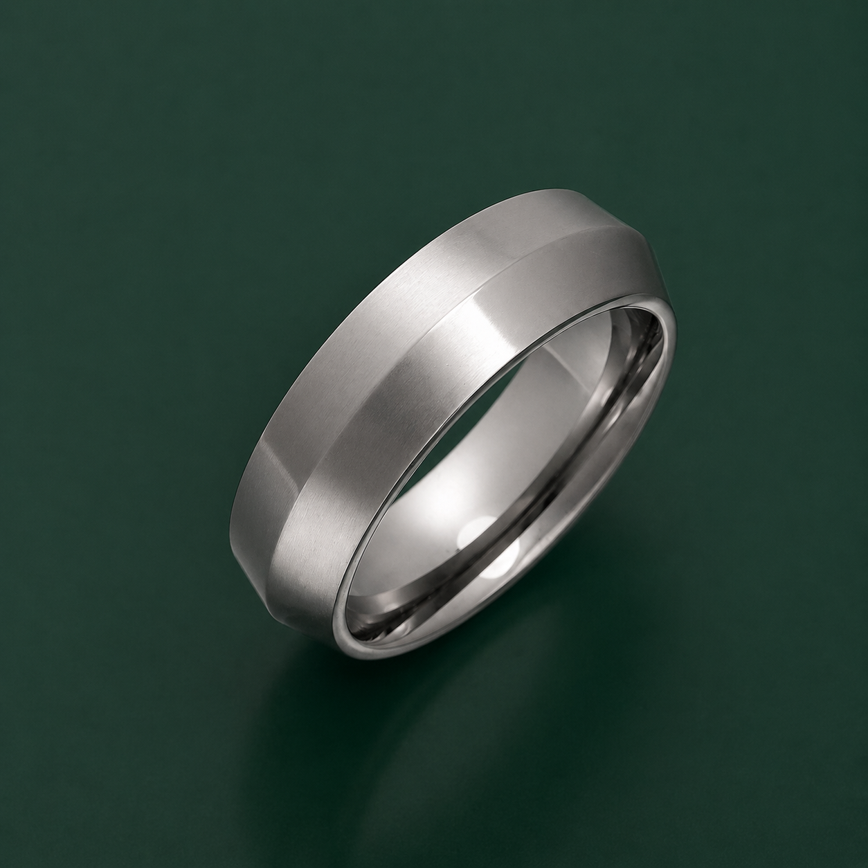 Titanium Triangular Polished 7mm Ring
