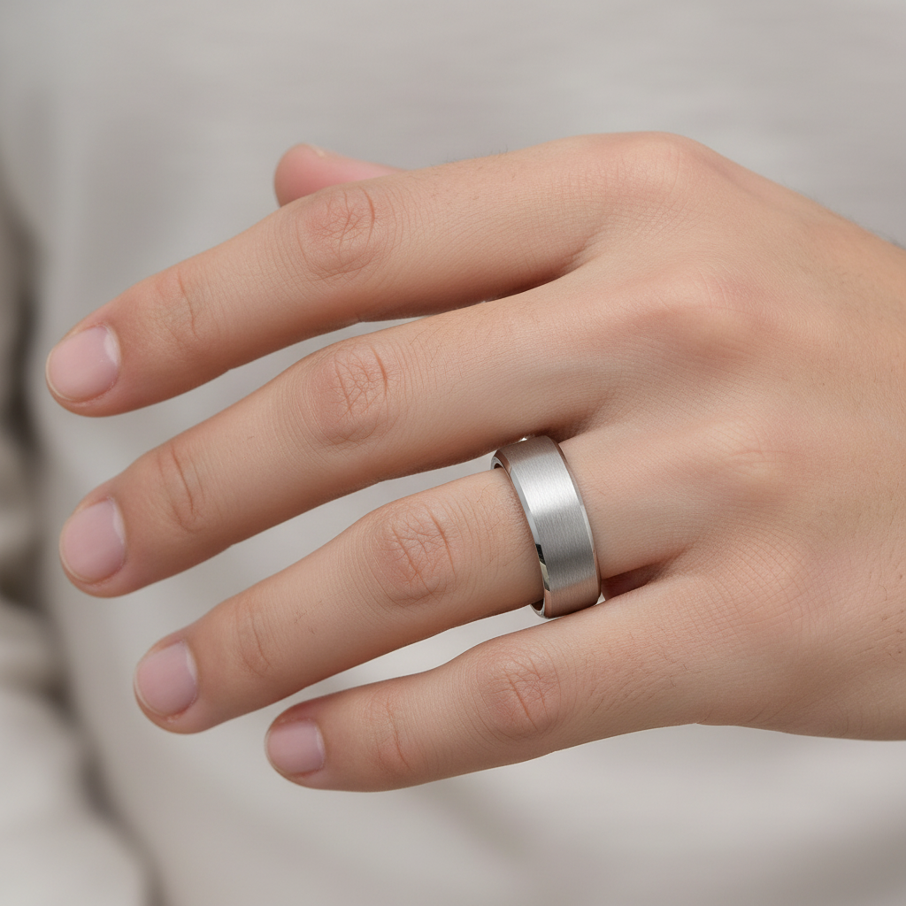 Palladium 950 Heavy Court Matt Finish 4mm Wedding Ring