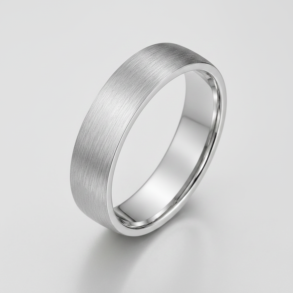 Palladium 950 Heavy Court Matt Finish 4mm Wedding Ring