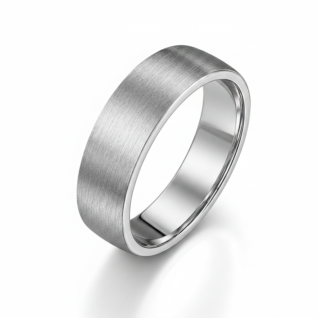 Palladium 950 Heavy Court Matt Finish 6mm Wedding Ring