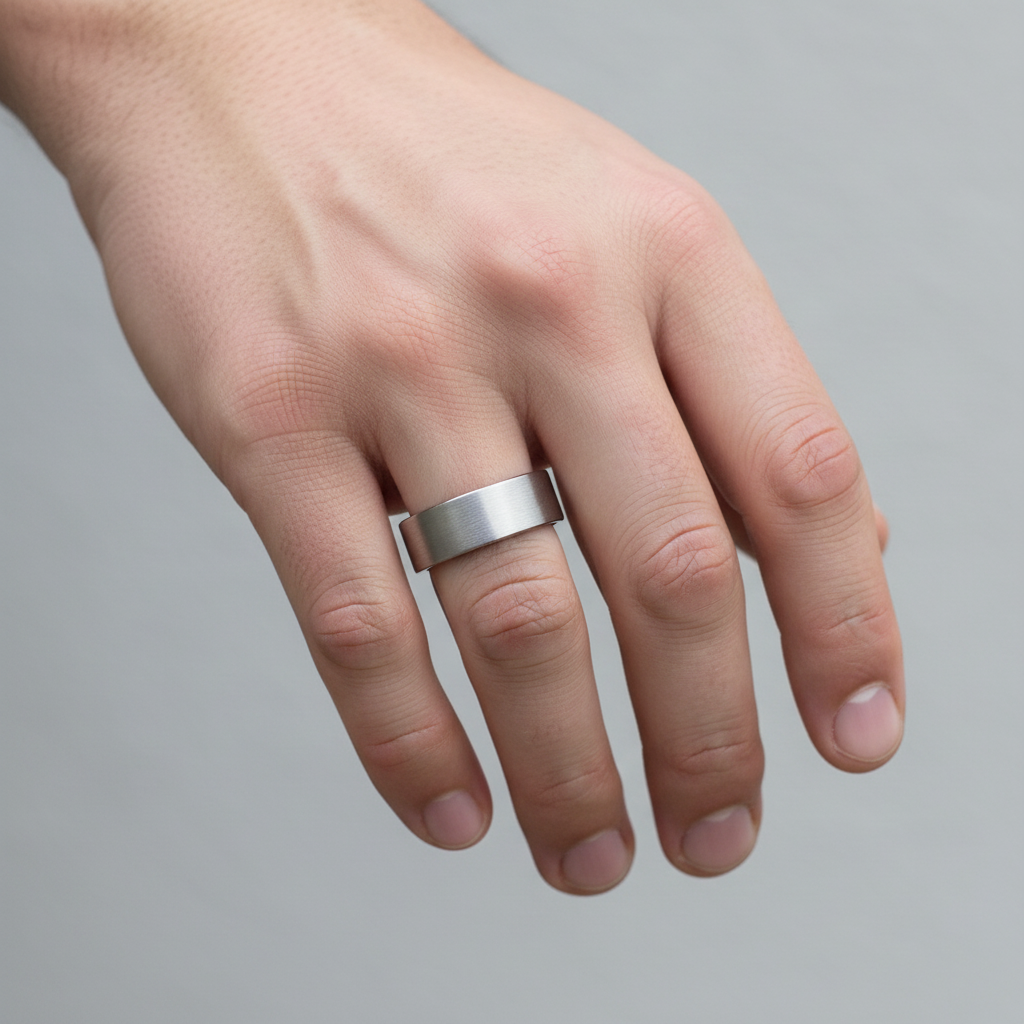 Palladium 950 Heavy Court Matt Finish 6mm Wedding Ring