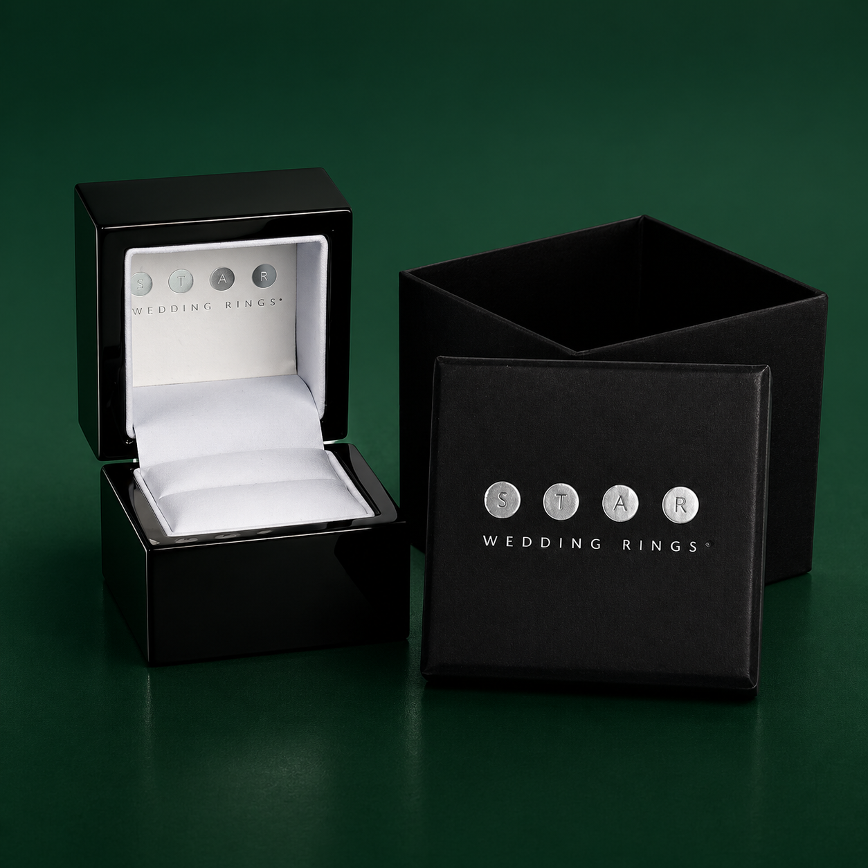Black Wooden Ring Box