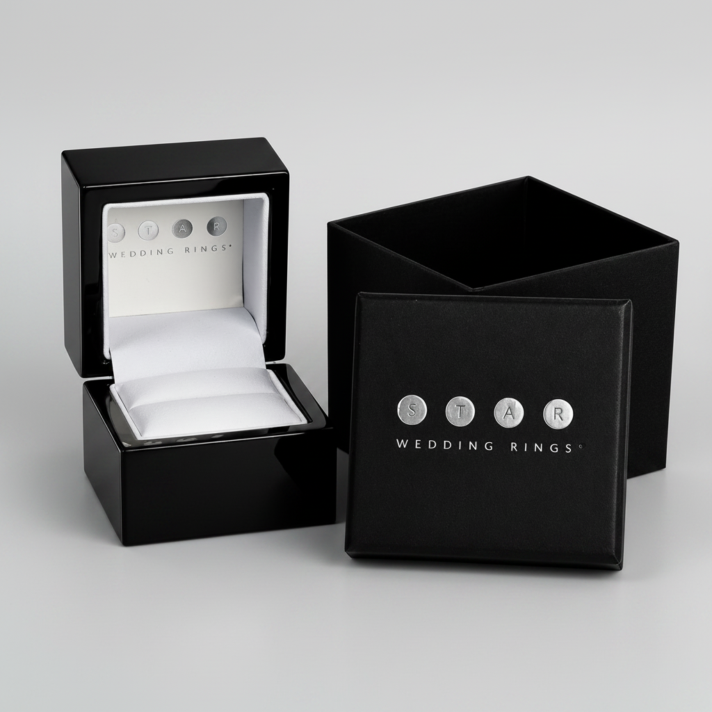 Black Wooden Ring Box