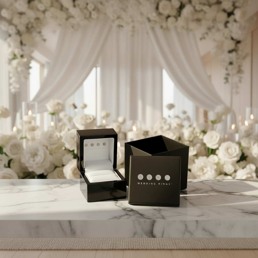Black Wooden Ring Box