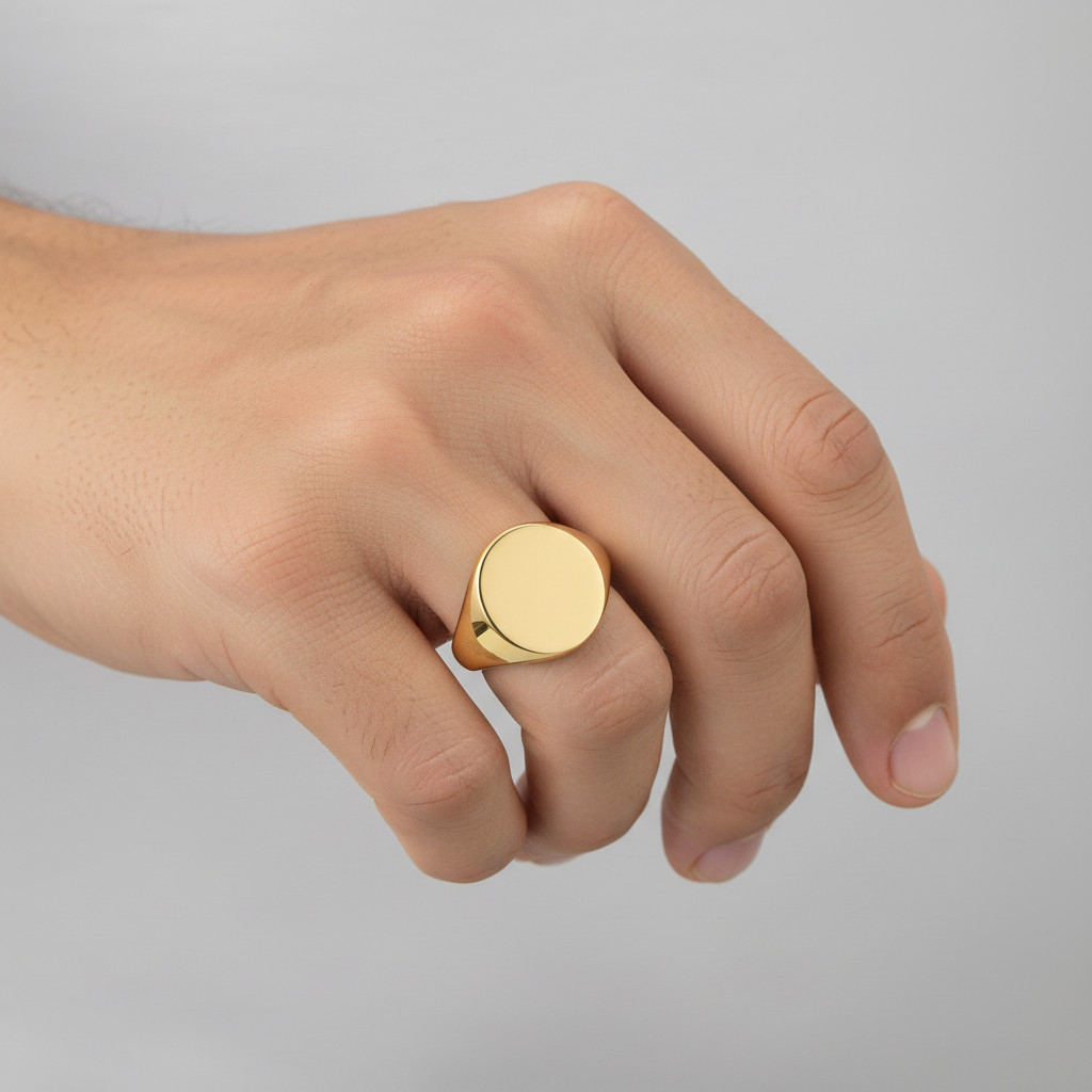 Ladies Oval-Shaped Signet Ring