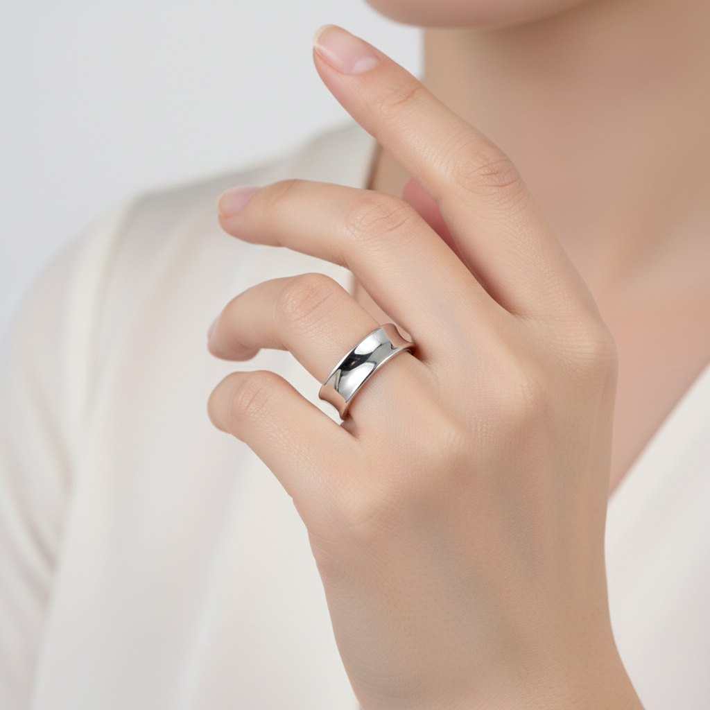 Palladium 950 Concave Court 6mm Wedding Ring
