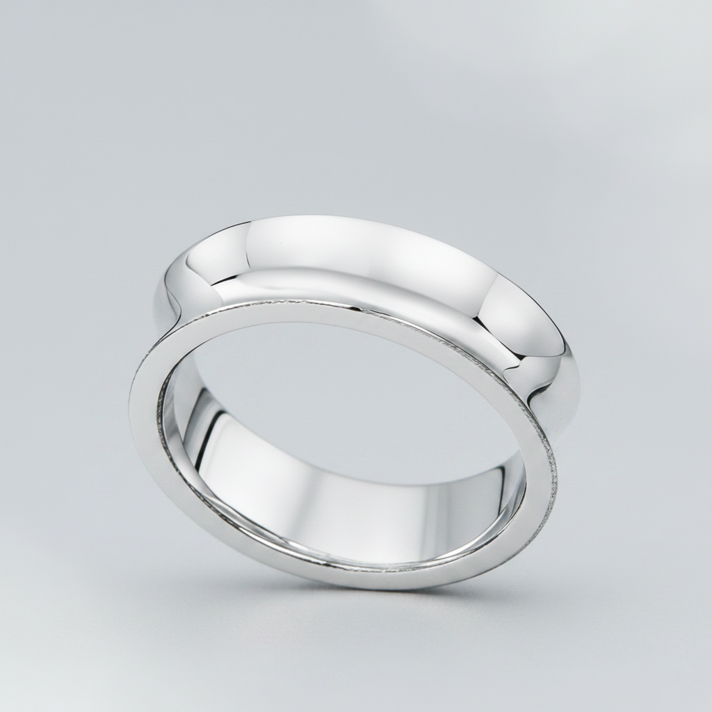 Palladium 950 Concave Court 6mm Wedding Ring