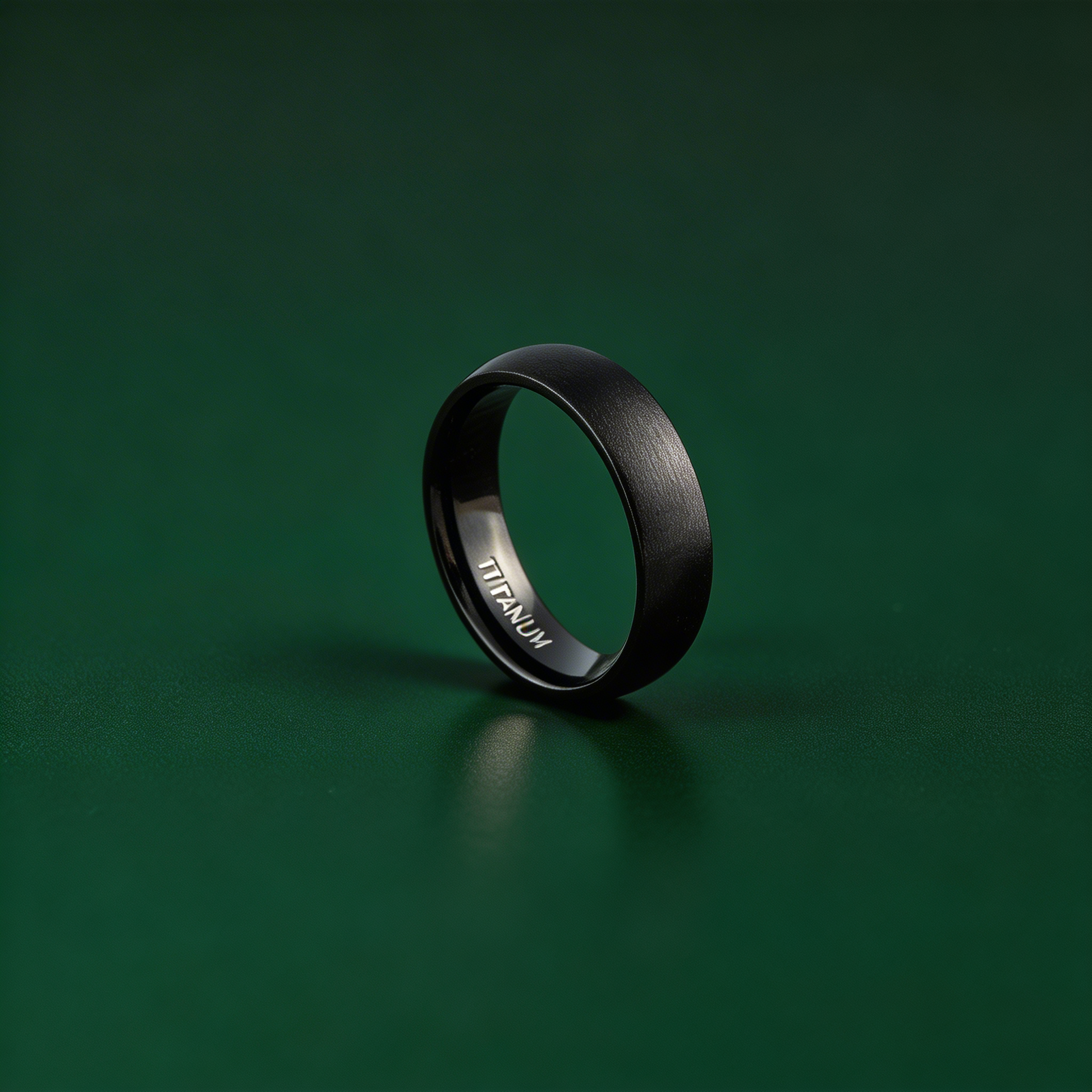 Black Titanium Matt 6mm Court Shape Wedding Ring