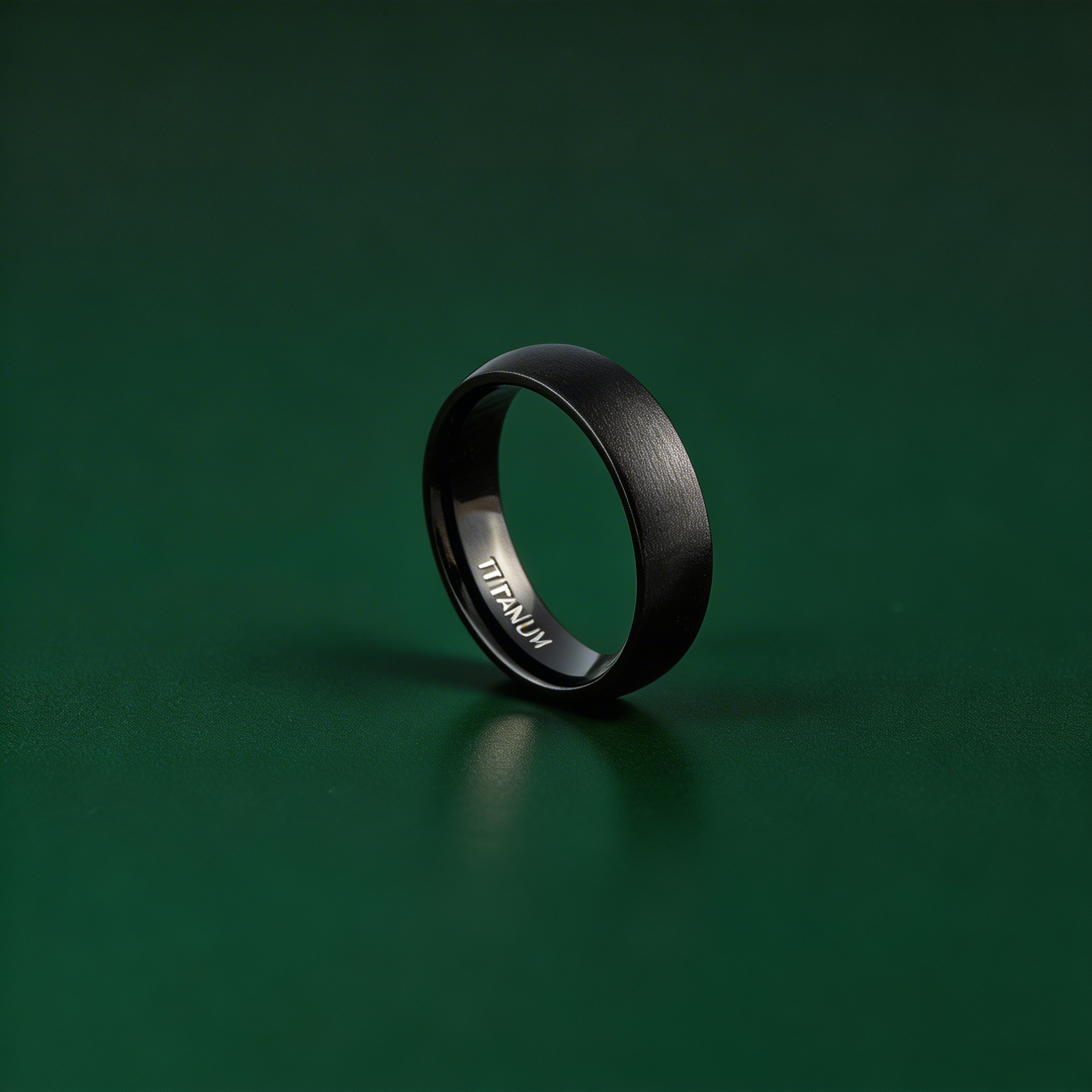 Black Titanium Matt 6mm Court Shape Wedding Ring