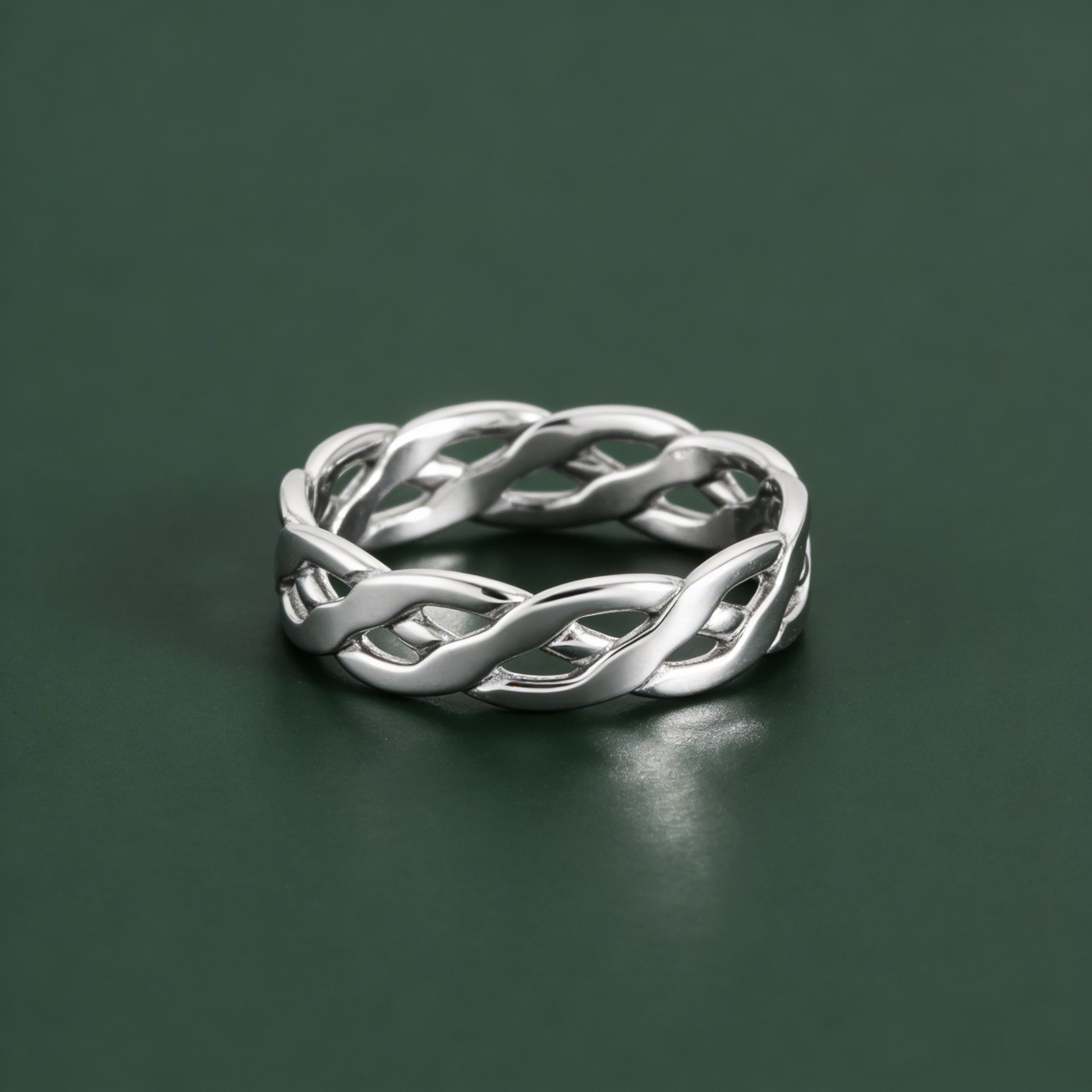 9ct White Gold 6mm Celtic Wedding Ring