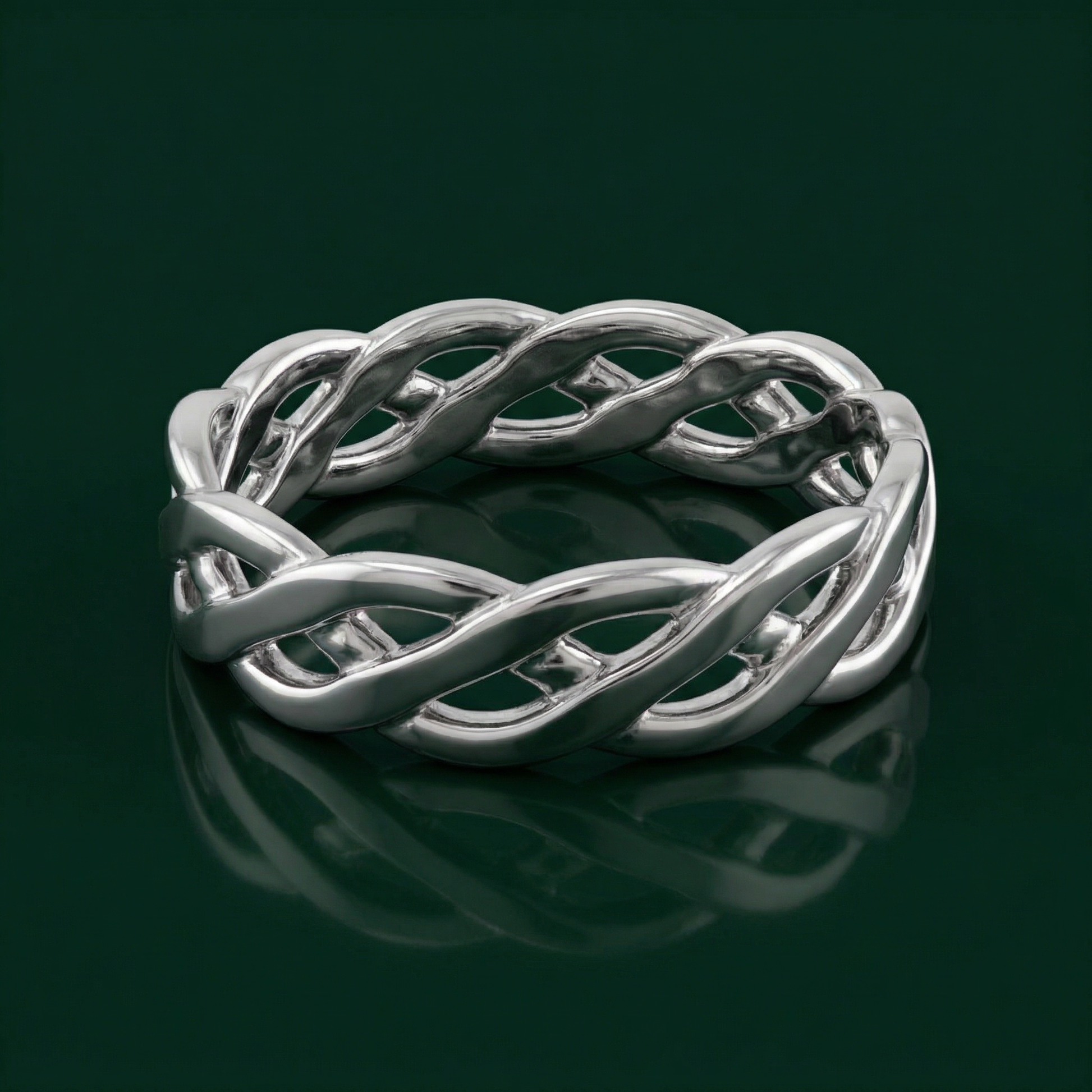 9ct White Gold 5mm Celtic Wedding Ring