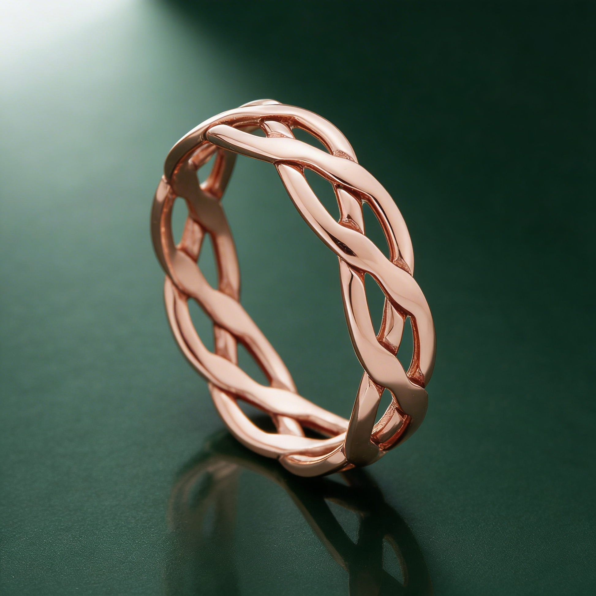 9ct Rose Gold 4mm Celtic Wedding Ring
