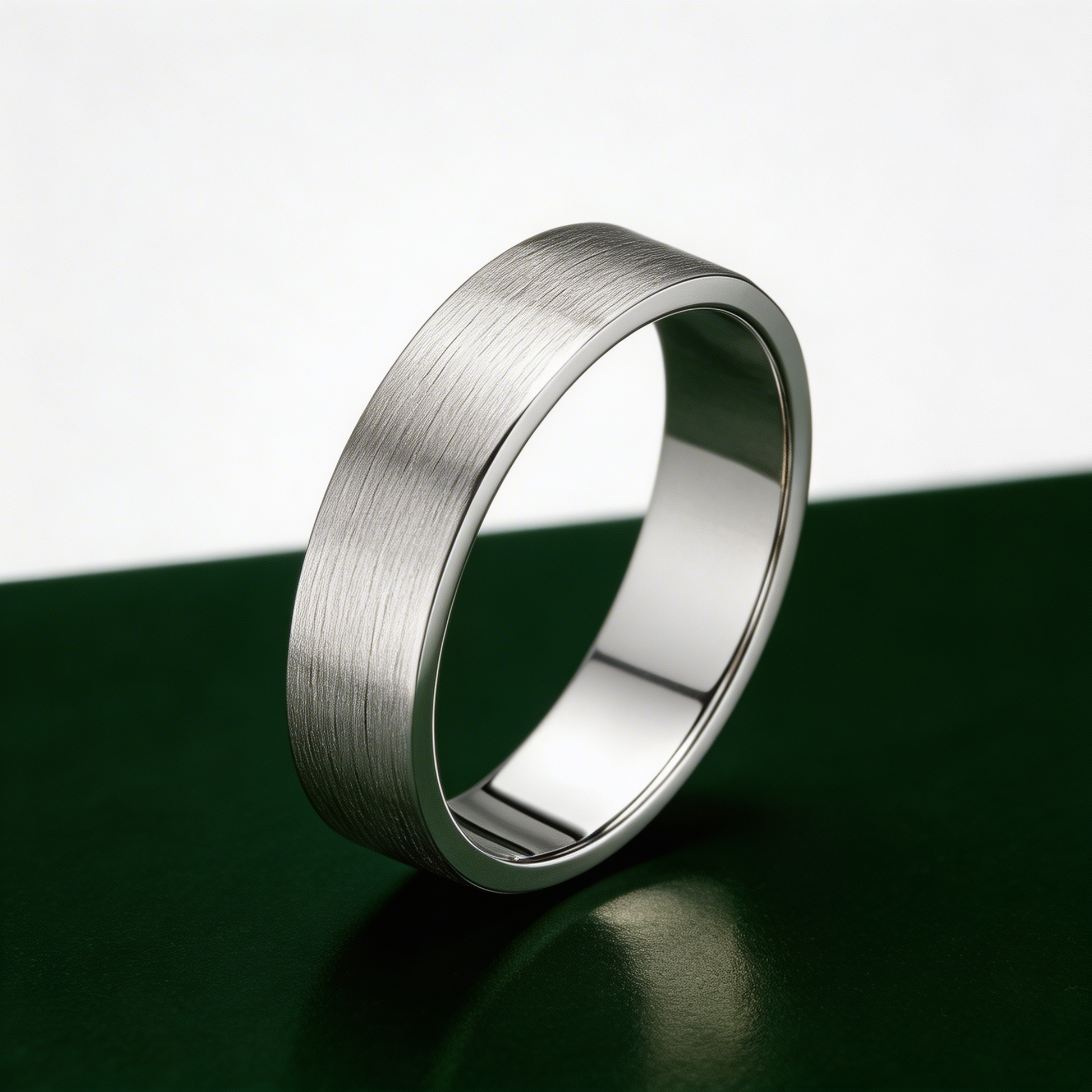 Palladium 950 Light Flat Court Matt Finish 6mm Wedding Ring