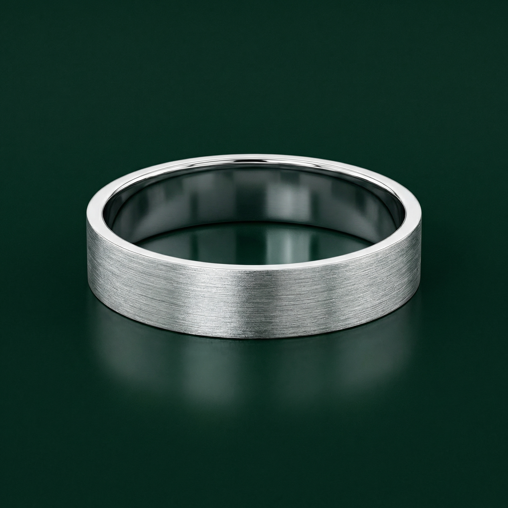 Silver Heavy Flat Court Matt Finish 6mm Wedding Ring