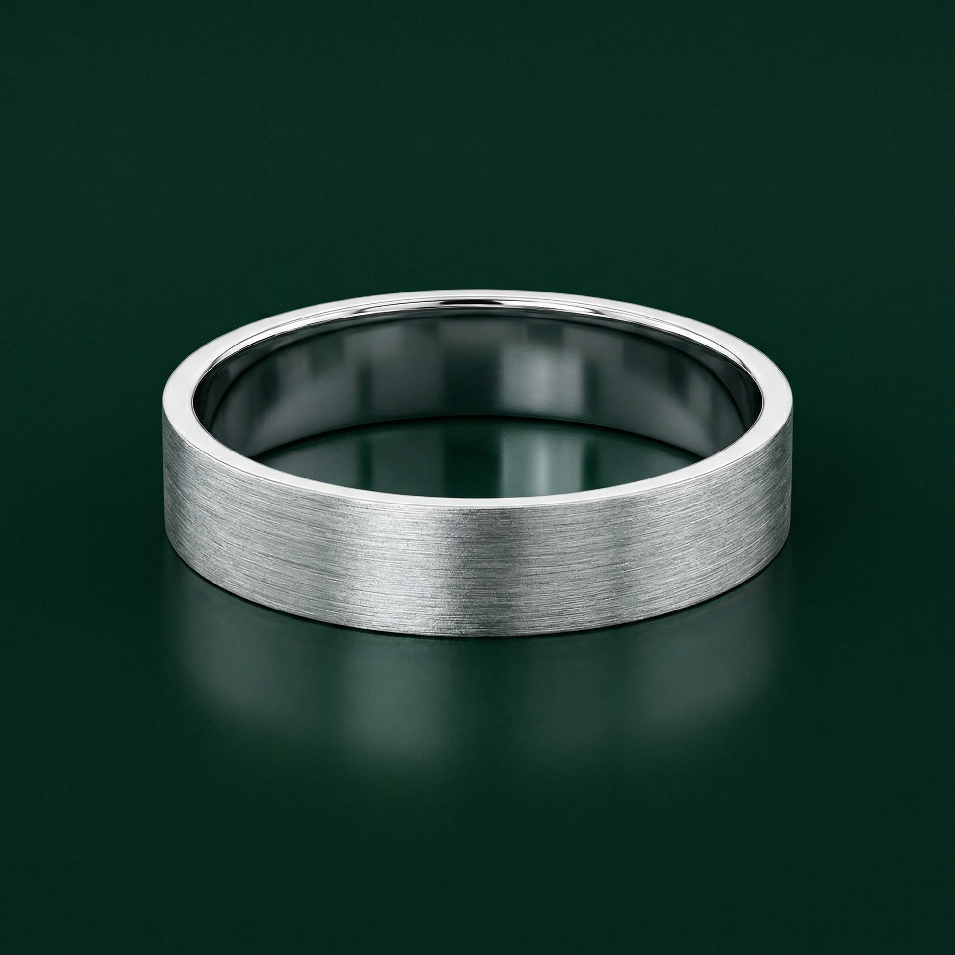 Silver Heavy Flat Court Matt Finish 6mm Wedding Ring
