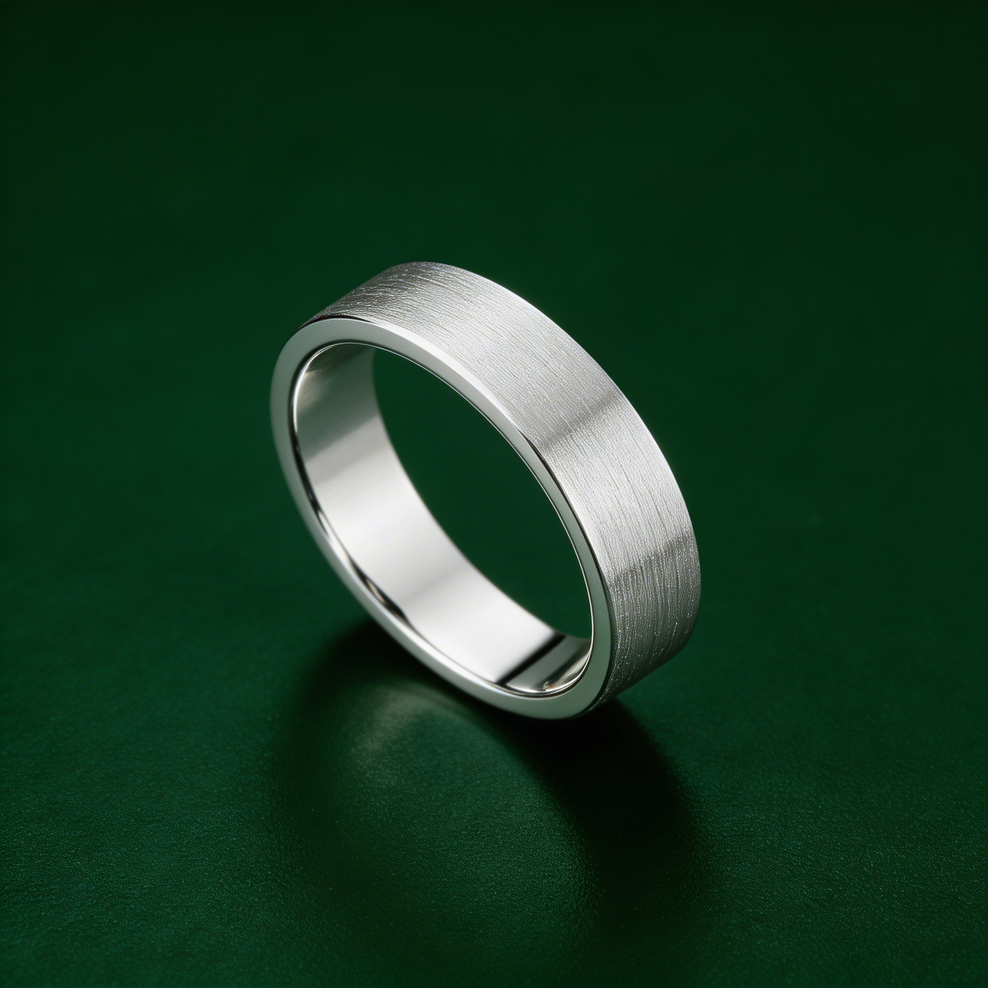 Silver Heavy Flat Court Matt Finish 6mm Wedding Ring