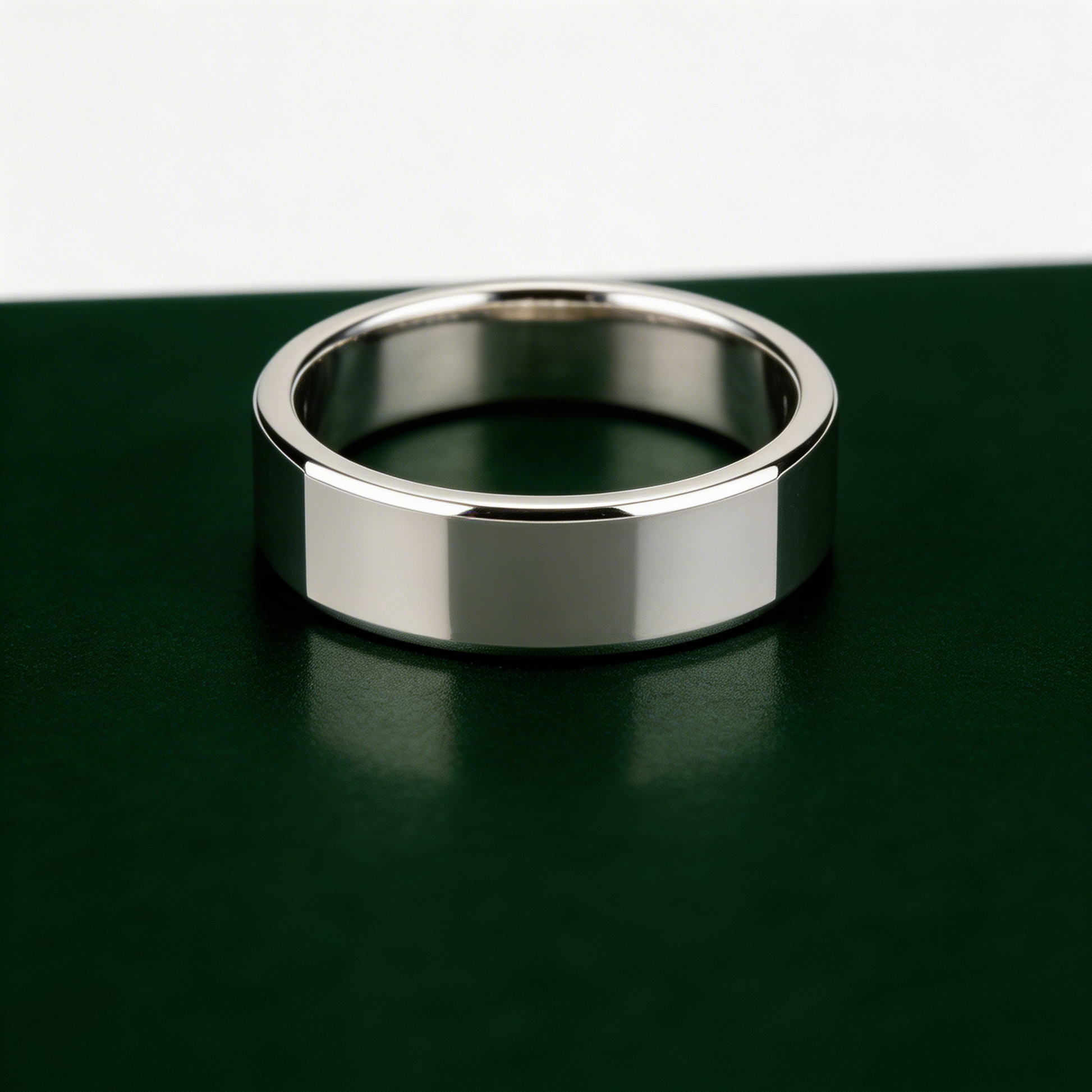 Silver Heavy Flat Court Shape 6mm Wedding Ring