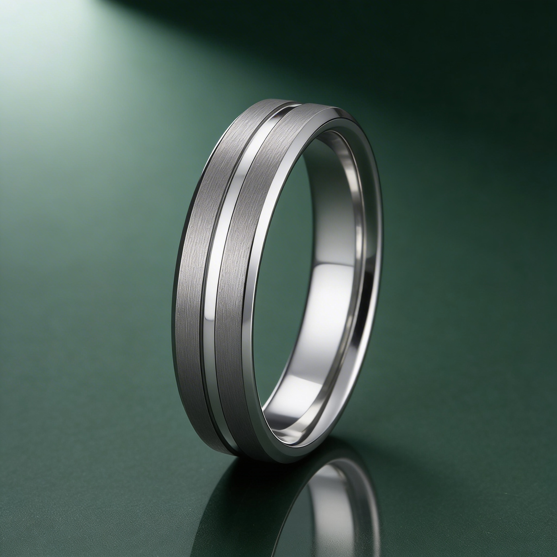 5mm Tungsten Matt and Polished Wedding Ring