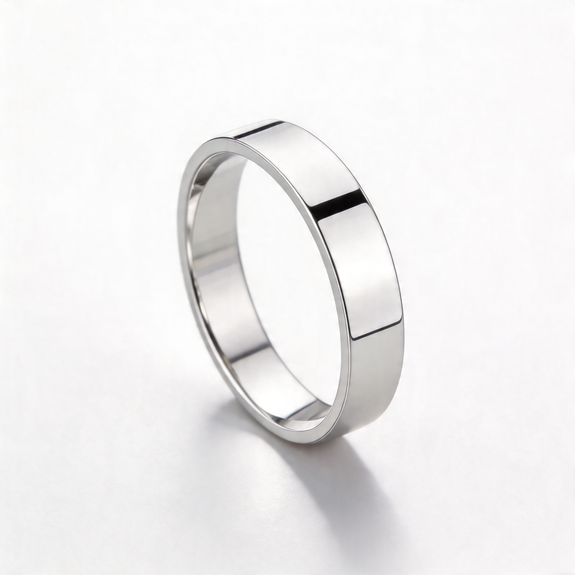 Silver Heavy Flat Court Shape 3mm Wedding Ring