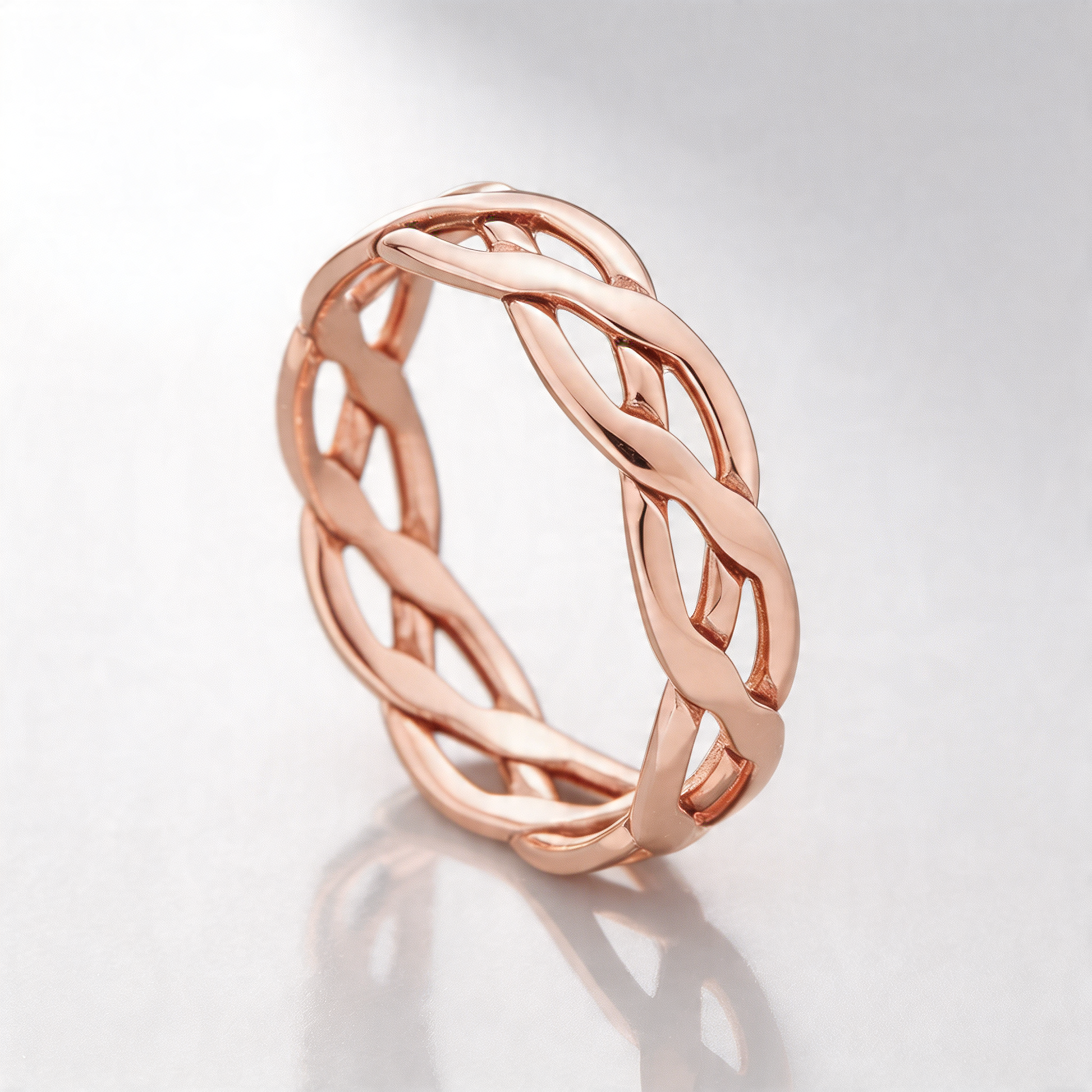 9ct Rose Gold 4mm Celtic Wedding Ring
