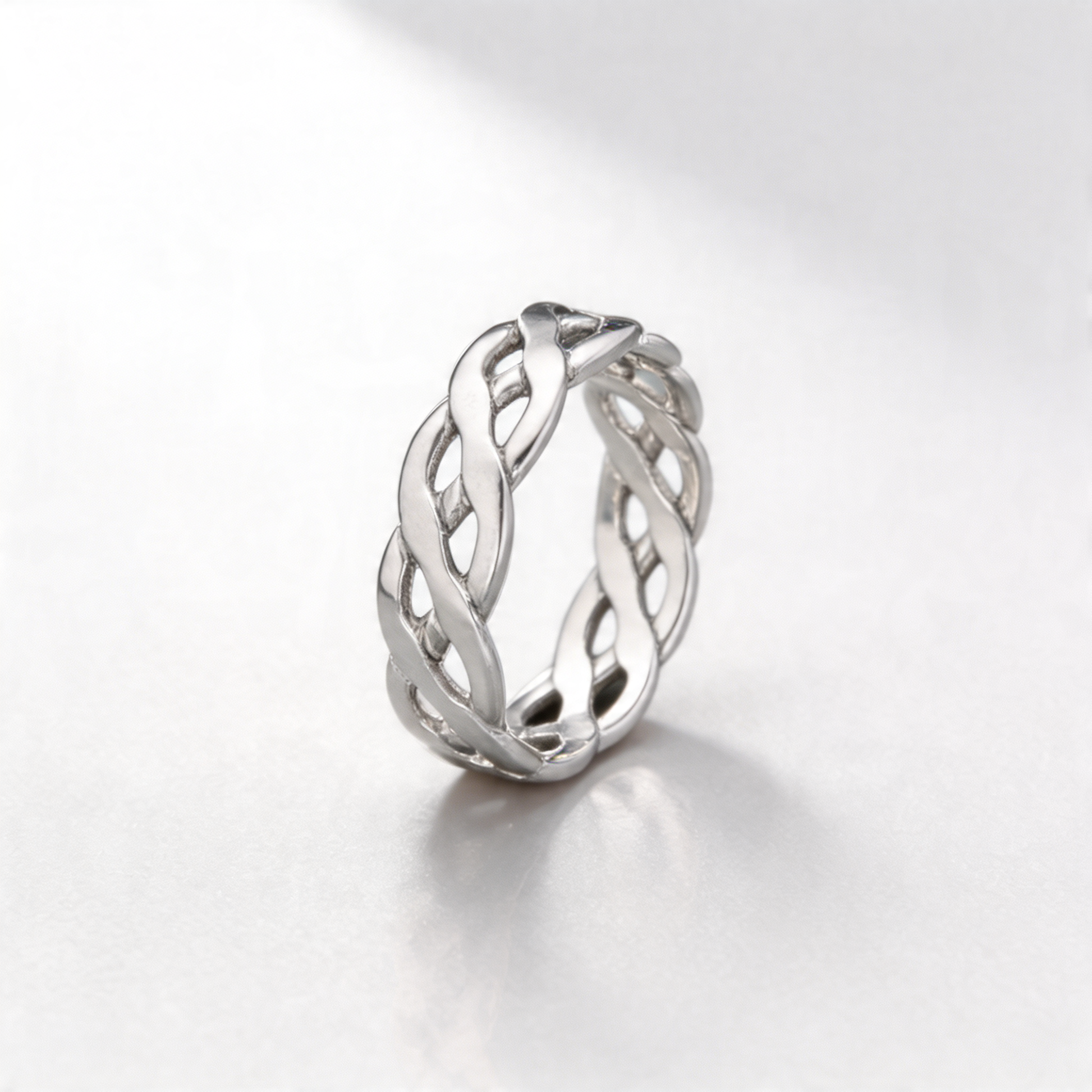 9ct White Gold 5mm Celtic Wedding Ring