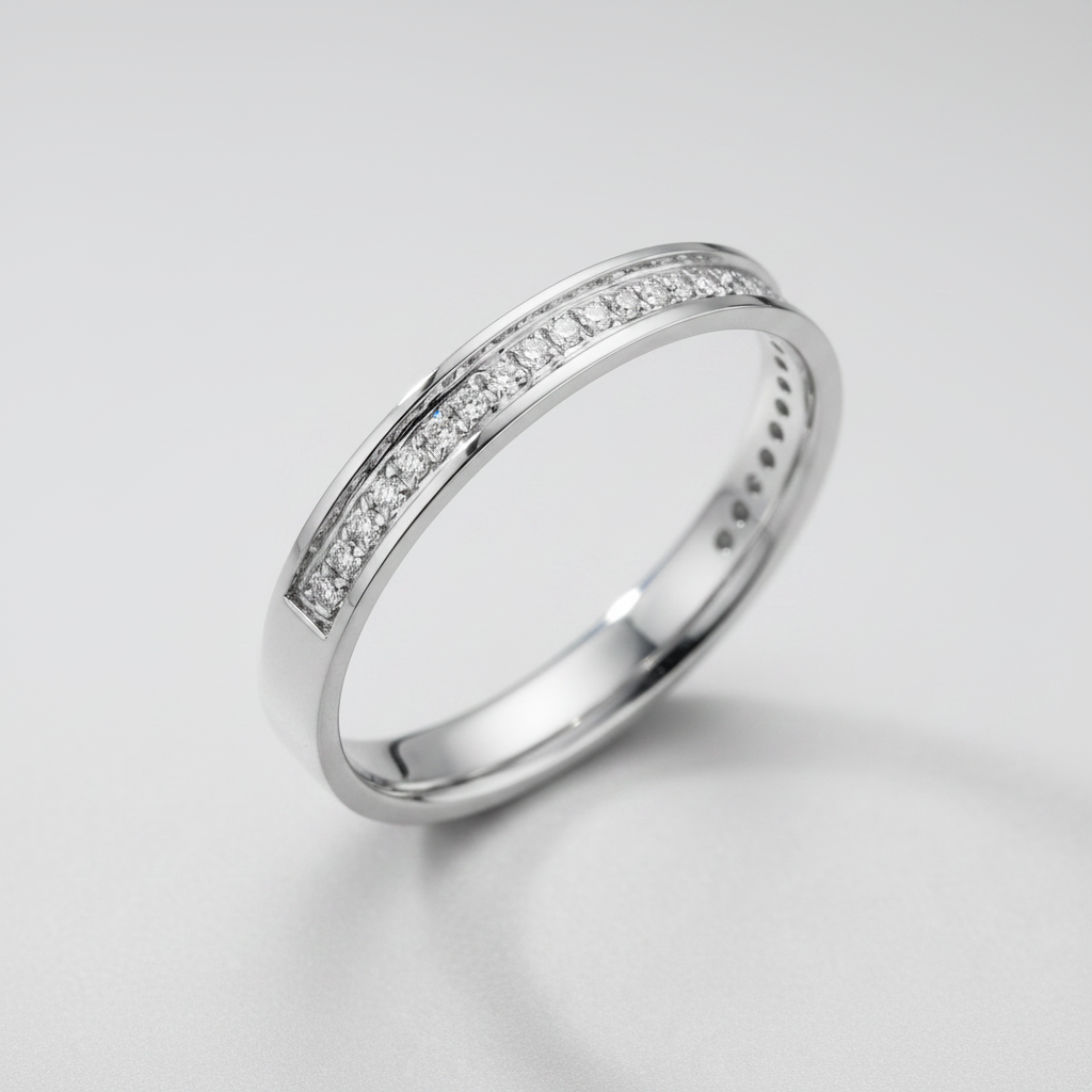 18ct White Gold 0.25 carat Diamond Eternity 3.5mm Wedding Ring
