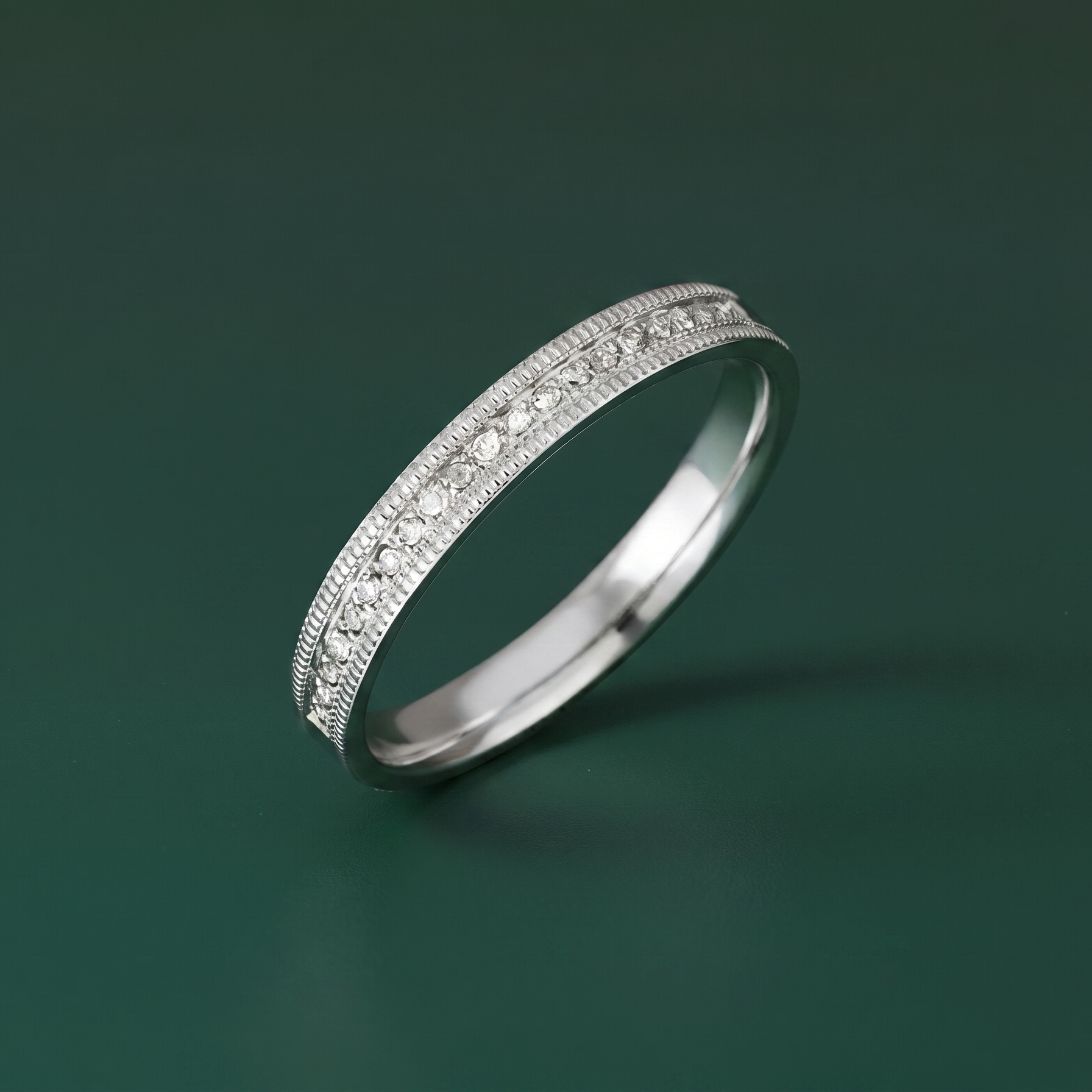 18ct White Gold 0.10 carat Diamond 3mm Wedding Ring