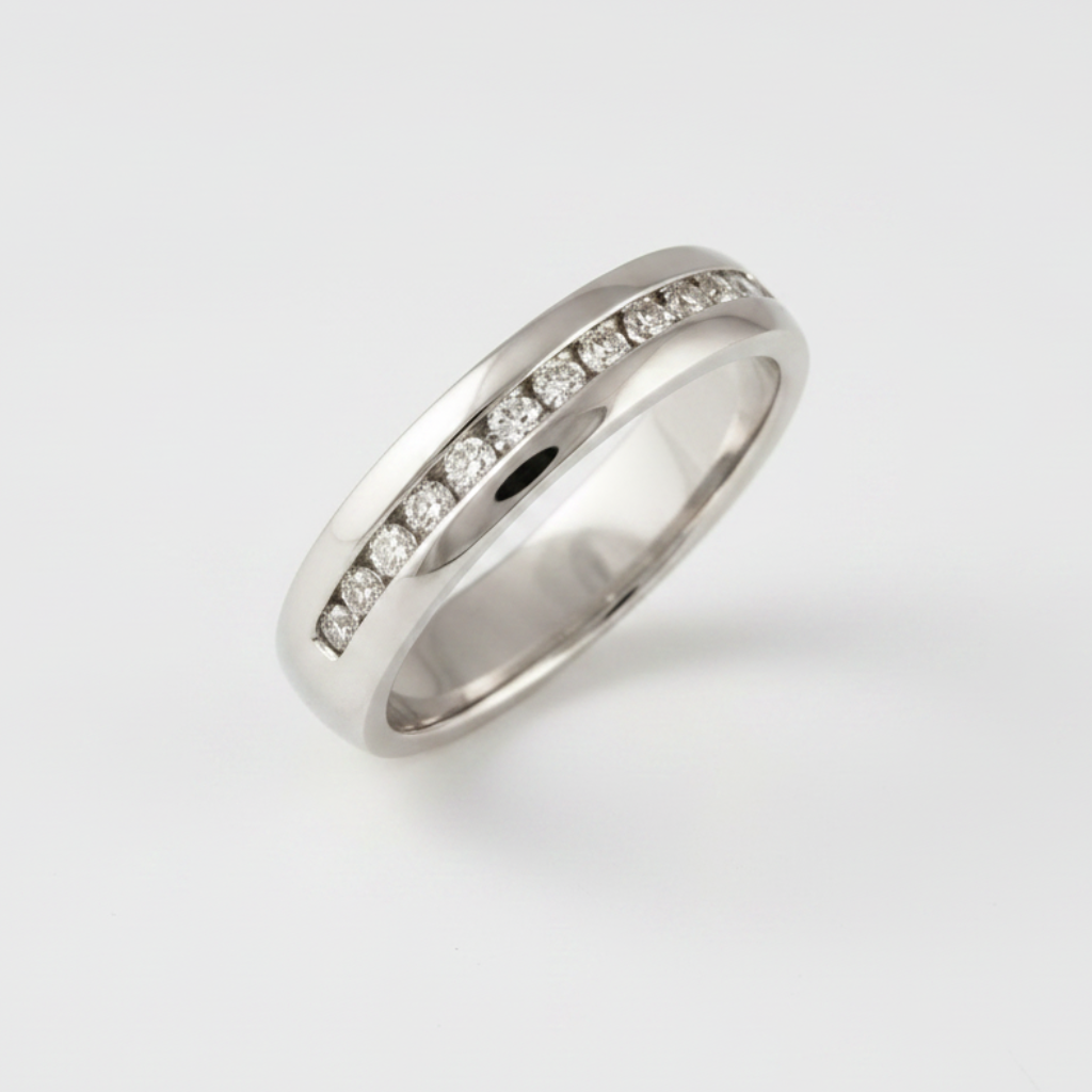 18ct White Gold 0.25 carat Diamond Eternity 4mm Wedding Ring