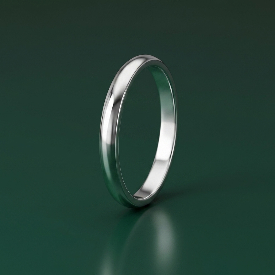 Palladium 950 Light Court 2mm Wedding Ring
