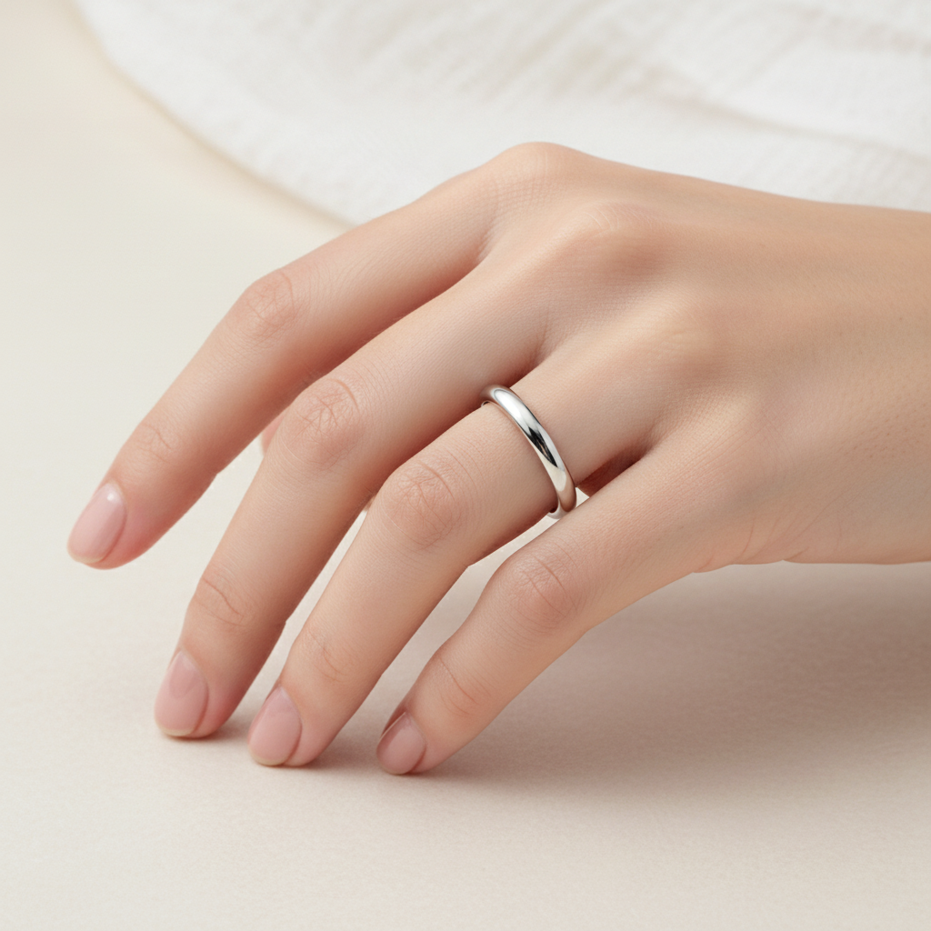 Platinum Light Court Shape 2mm Wedding Ring