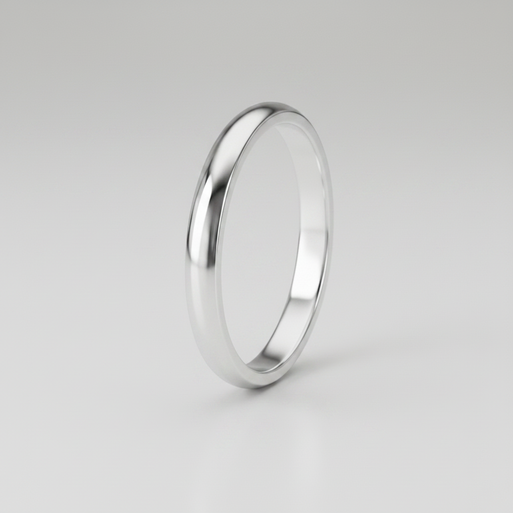 Palladium 950 Light Court 2mm Wedding Ring
