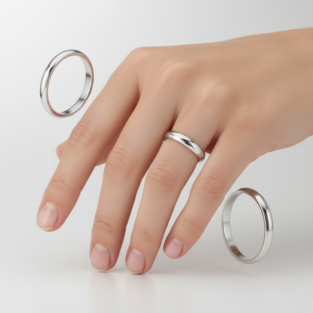 Palladium 950 Light Court 2mm Wedding Ring