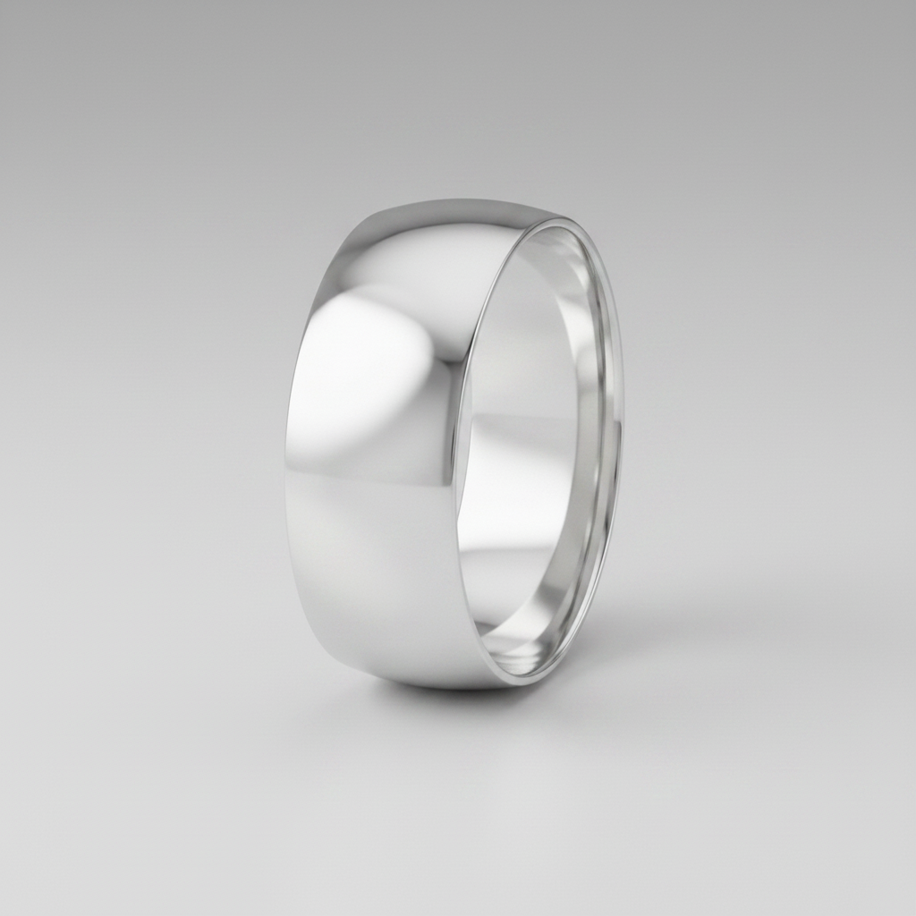 Palladium 500 Heavy Court 8mm Wedding Ring