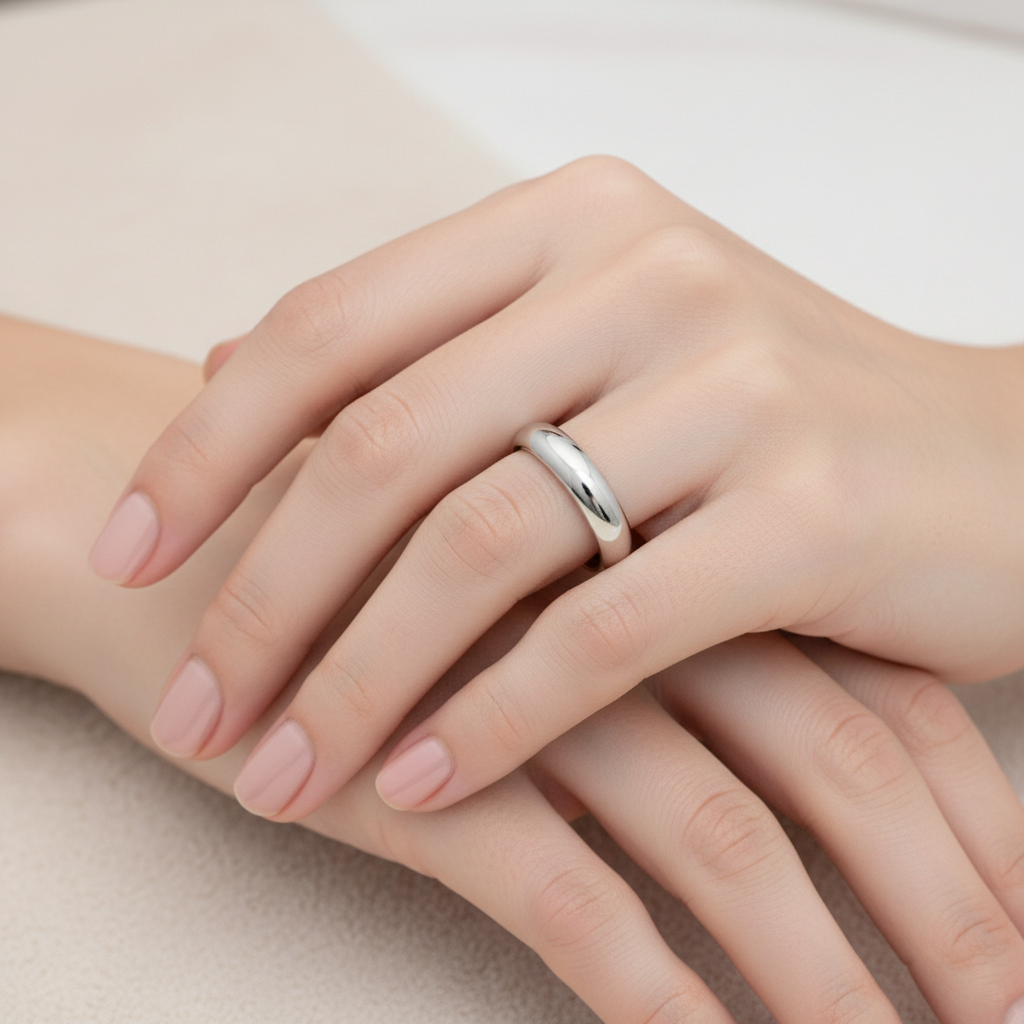 18ct White Gold Light D 3mm Wedding Ring