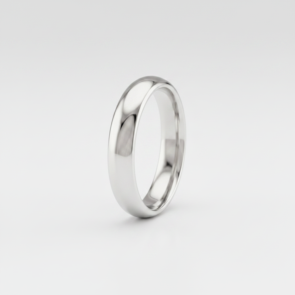 18ct White Gold Light D 4mm Wedding Ring
