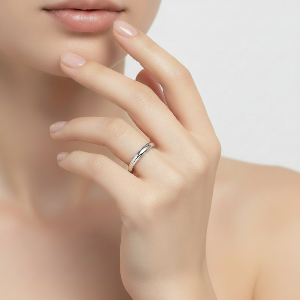 Platinum Light Court Shape 2.5mm Wedding Ring