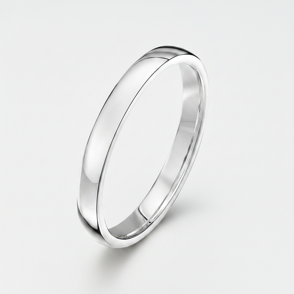 Platinum Light Court Shape 2.5mm Wedding Ring