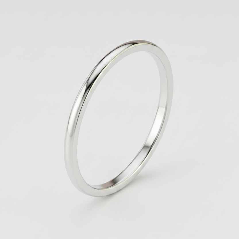18ct White Gold Light D 2mm Wedding Ring