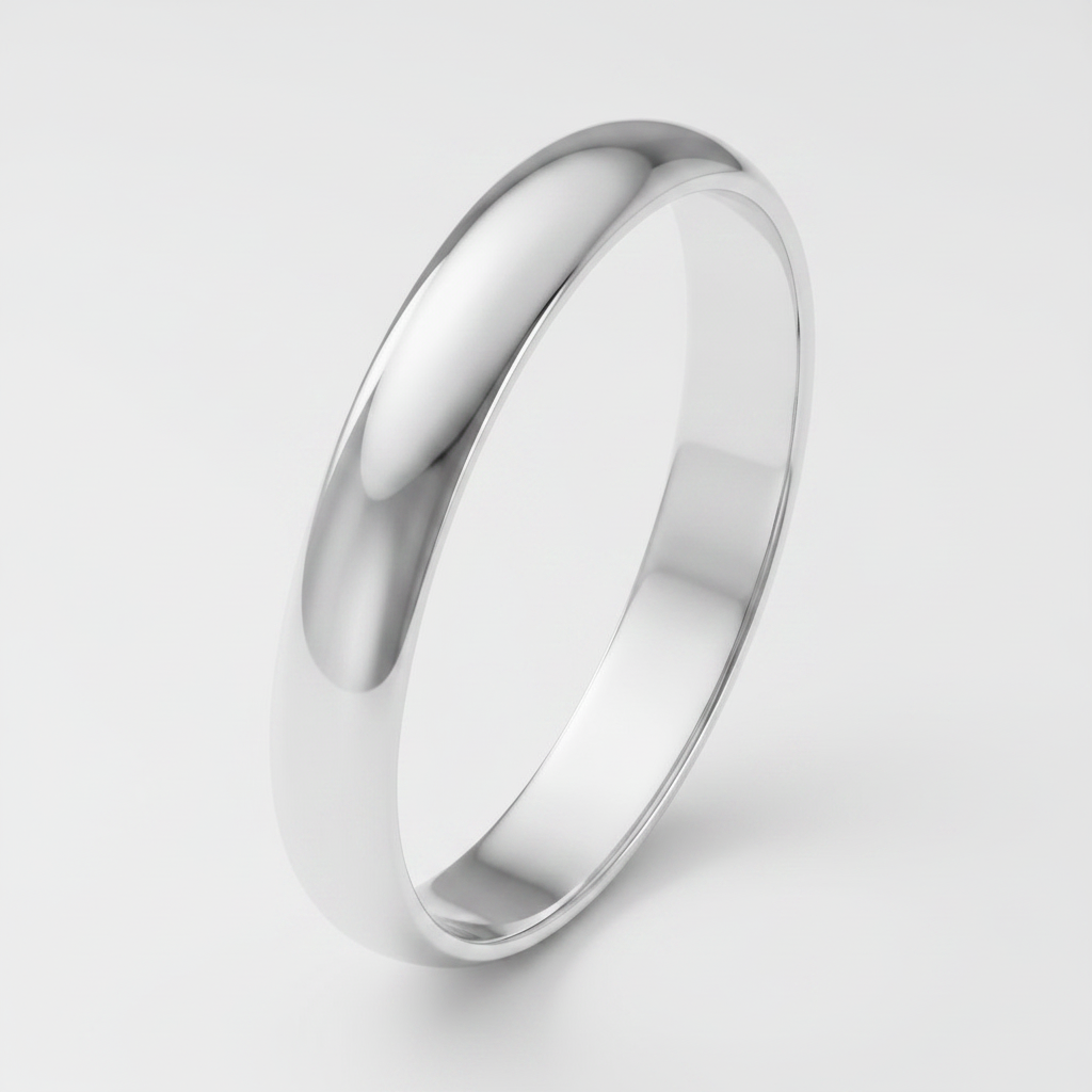18ct White Gold Extra Heavy D 4mm Wedding Ring
