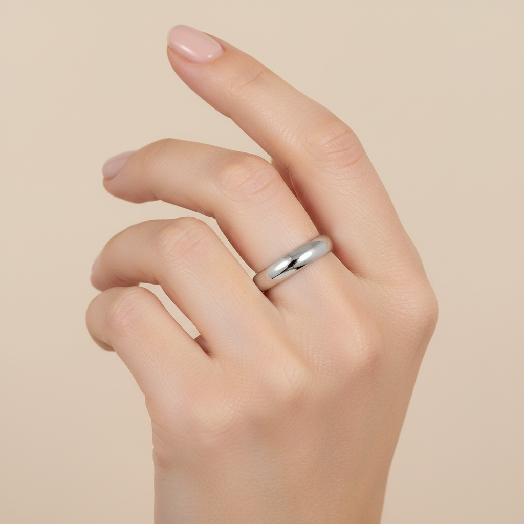 18ct White Gold Extra Heavy D 3mm Wedding Ring