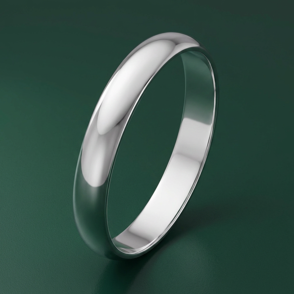 18ct White Gold Extra Heavy D 4mm Wedding Ring