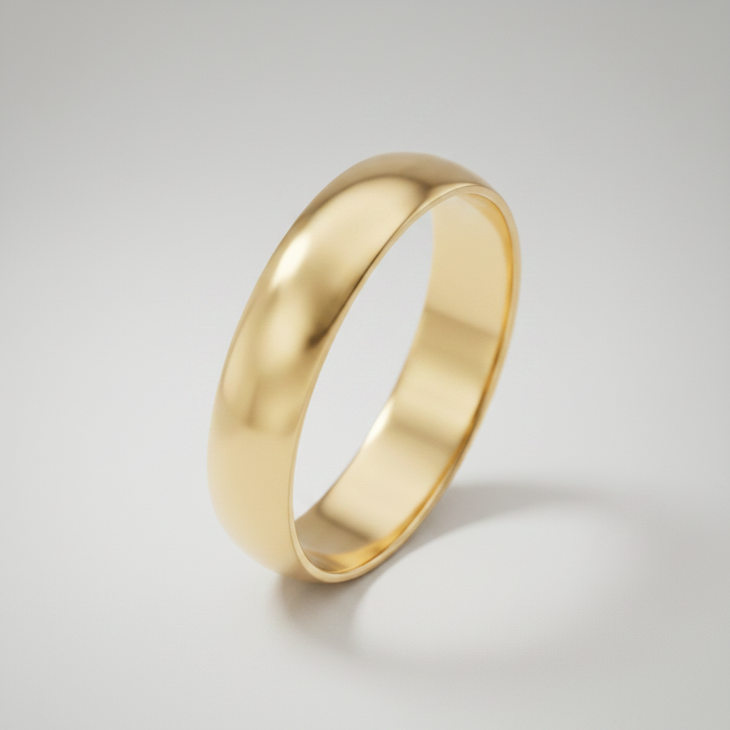 18ct Yellow Gold Heavy D 3mm Wedding Ring