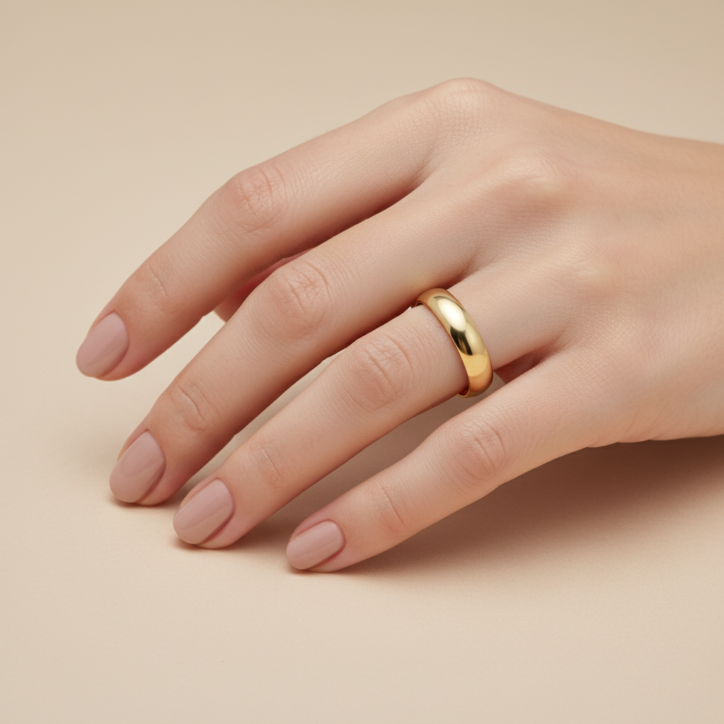 18ct Yellow Gold Heavy D 3mm Wedding Ring