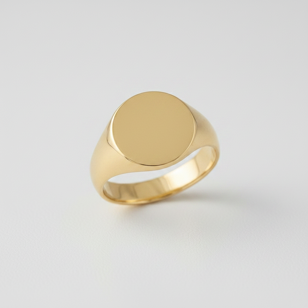Gents Oval-Shaped 9ct Yellow Gold Extra-Heavy Weight Signet Ring