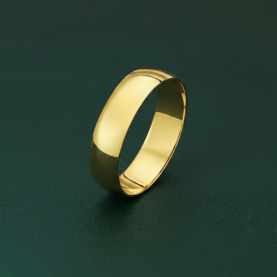 18ct Yellow Gold Light D 5mm Wedding Ring