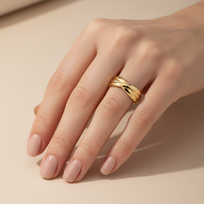9ct Yellow Gold 3mm Russian Wedding Ring