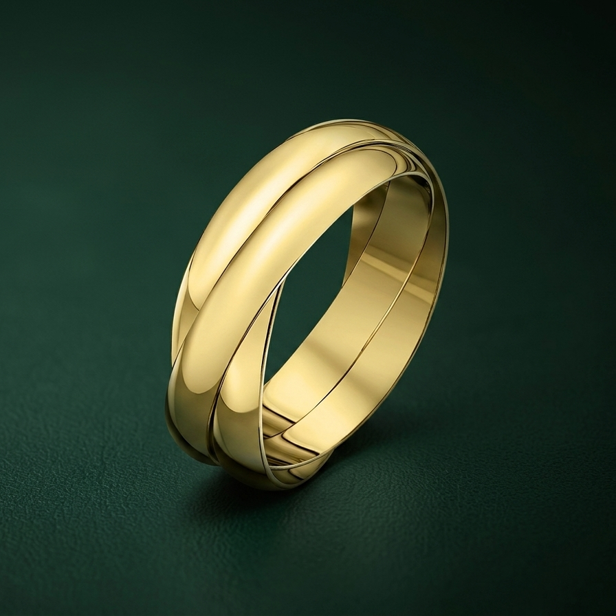 9ct Yellow Gold 3mm Russian Wedding Ring